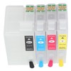 4 Colors Ink Cartridge with Permanent Chip Printer Refill Ink