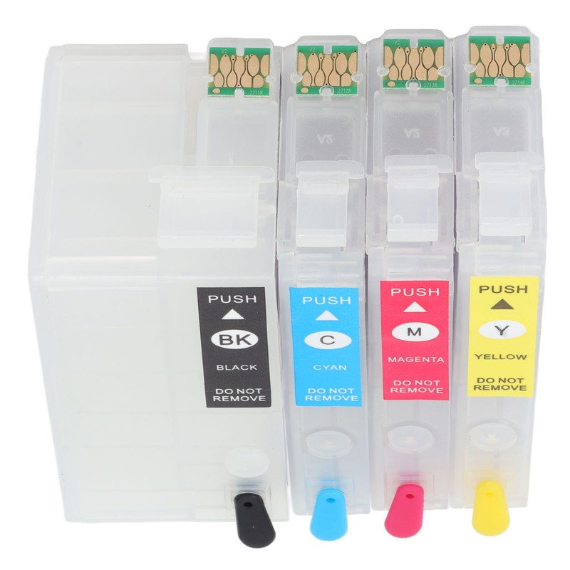 4 Colors Ink Cartridge with Permanent Chip Printer Refill Ink
