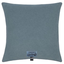 Zoeppritz 702291-545-50x50 Soft Fleece Cushion Cover with Distinctive Cashmere Handfeel, Colour: 545 Denim, Easy Care, Suitable for Allergy Sufferers, Dimensions: 50 x 50 cm