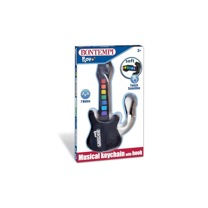 Bontempi | Portachiavi Musicale Chitarra, Portachiavi Flessibili Soft Rubber e