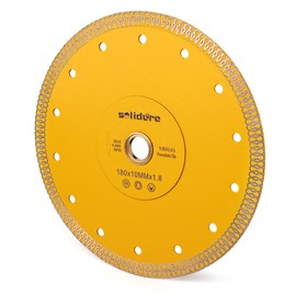 Solidure 7" Wet Tile Saw Blade,Diamond Saw Blade for Granite,Marble,Porcelain Tiles