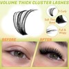 Ruairie Fluffy Cluster Lashes D Curl Volume Individual Eyelashes Clusters