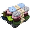DELELE Athletic Flat Shoe Laces: Double Layer Colorful Twill Shoelaces