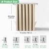 Dynamene Extra Long Shower Curtain,84 Inch Long Beige Waffle Weave