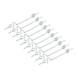 10 Pack Cabin Hook and Eye Latch 4 inch for Gate Door Swivel Window Metal Window Slide Barn Bathroom Toilet Cabinet Cupboard Shed Gate Door Latch and Multi Purpose Use