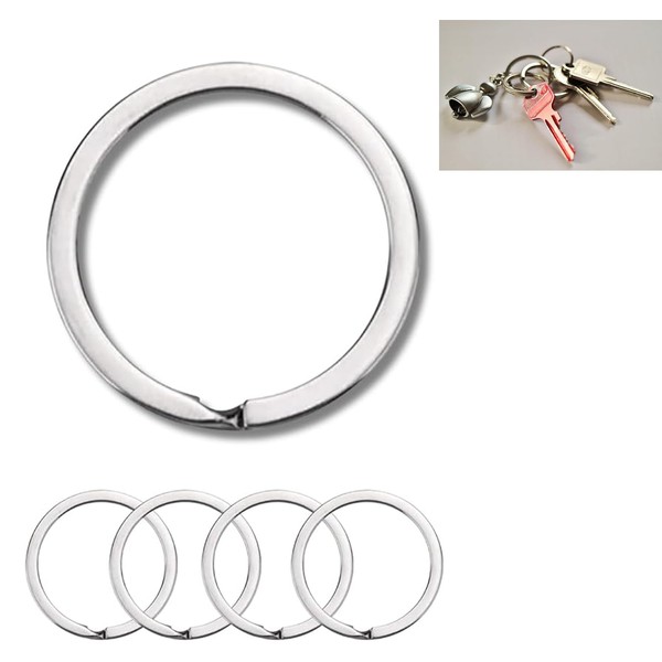 6 PCS 32mm Large KeyRings Heavy Duty for Keychain Hoops,