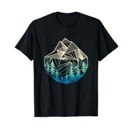 Minimal Mountains Geometry Outdoor Hiking T-Shirt T-Shirt