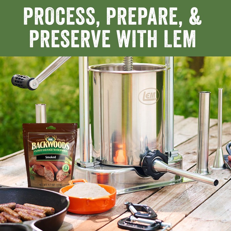 LEM Backwoods Cured Sausage Seasoning with Cure Packet, Smoked Sausage