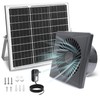 Solar Exhaust Fan, 25W Solar Panel + 8" Ventilation Vent