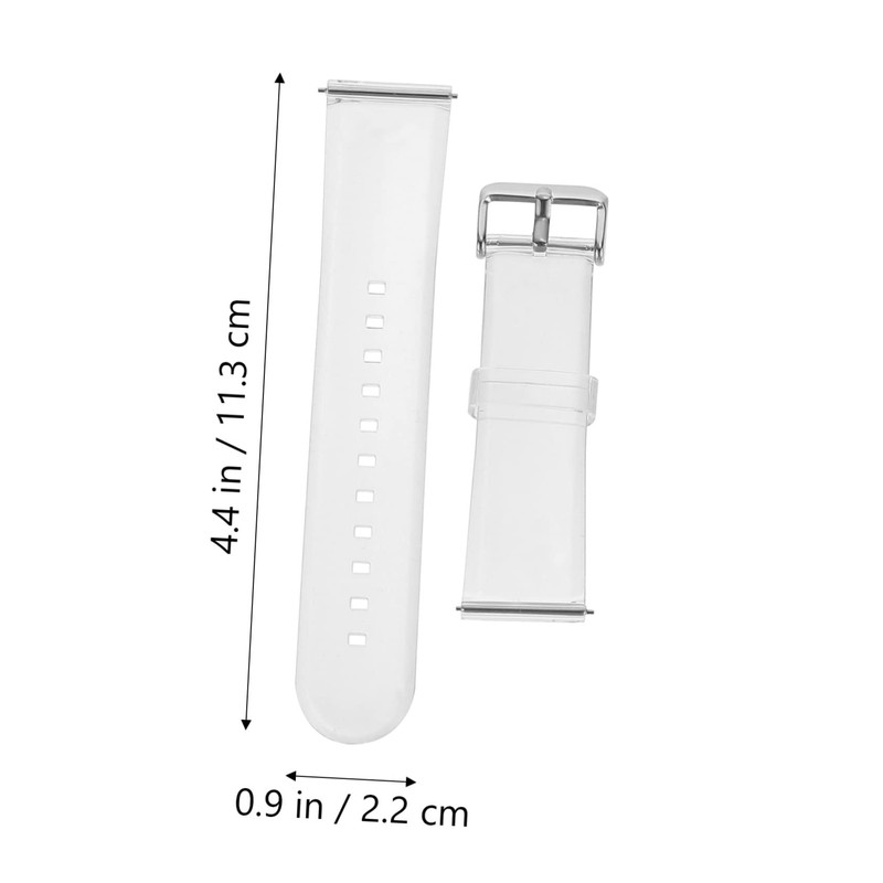OHPHCALL Adjustable Smartwatch Band Replacement Transparent Watch Strap Buckle Comfortable