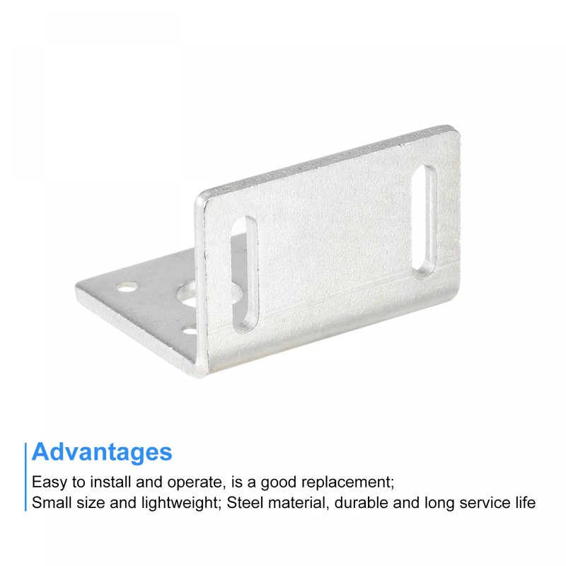 sourcing map Motor Bracket Motor Mounting Holder 30x46x38mm Silver Tone