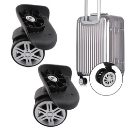 Generic Luggage Wheels Replacement, Caster Wheels 1 Pair Large Black with 10 Screws for Suitcase Luggage