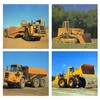 Wall Decoration Picture Caterpillar Dozer Construction Vehicles Four Set Poster