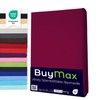 Buymax Jersey Fitted Sheet, 100% Cotton, Base Height, High Base,