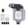Demoyaya Outdoor Socket IP66 Waterproof Double Socket Wall Sockets Outdoor