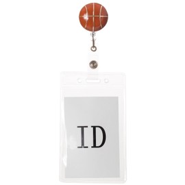 Artisan Owl - Basketball Retractable ID Badge Reel with Clip for Coaches and Sports Personnel