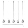 Set of 5 Bar Spoons, Stirrer, Long Cocktail Stirrer, Gin