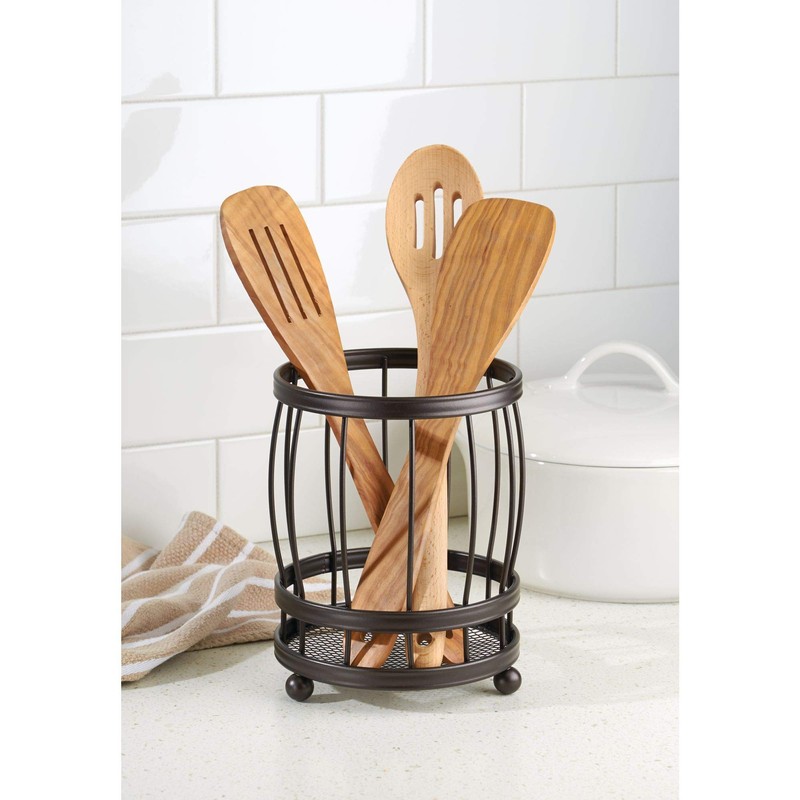interDesign York Houseware, Utensil Holder, Bronze