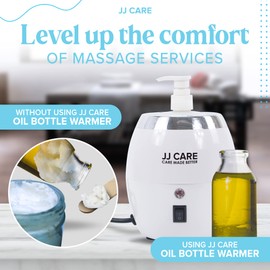 JJ CARE Lotion Warmer and Massage Oil Warmer Includes 300ml Pump Bottle, Electric Lotion Warmer Dispenser Heated, Cream & Lube Warmer Dispenser for Home, Spa, Beauty Salon & Barber Shops