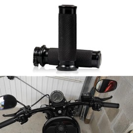 25mm 1" Black Handle Bar Hand Grips Motorcycle Hand Handlebar Grips Universal Replacement for 2006 Harley-Davidson Road King Custom EFI FLHRSI GRABOTE New