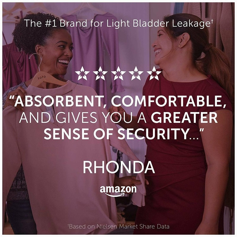 Poise Feminie Pads Regular Length Moderate Absorbency ContourFIT Design 66