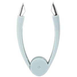 Cunyuer Pineapple Corer and Slicer, V Shaped Pineapple Cutter, Stainless Steel Strawberry Huller Stem Remover for Fruit, Vegetable (Blue)