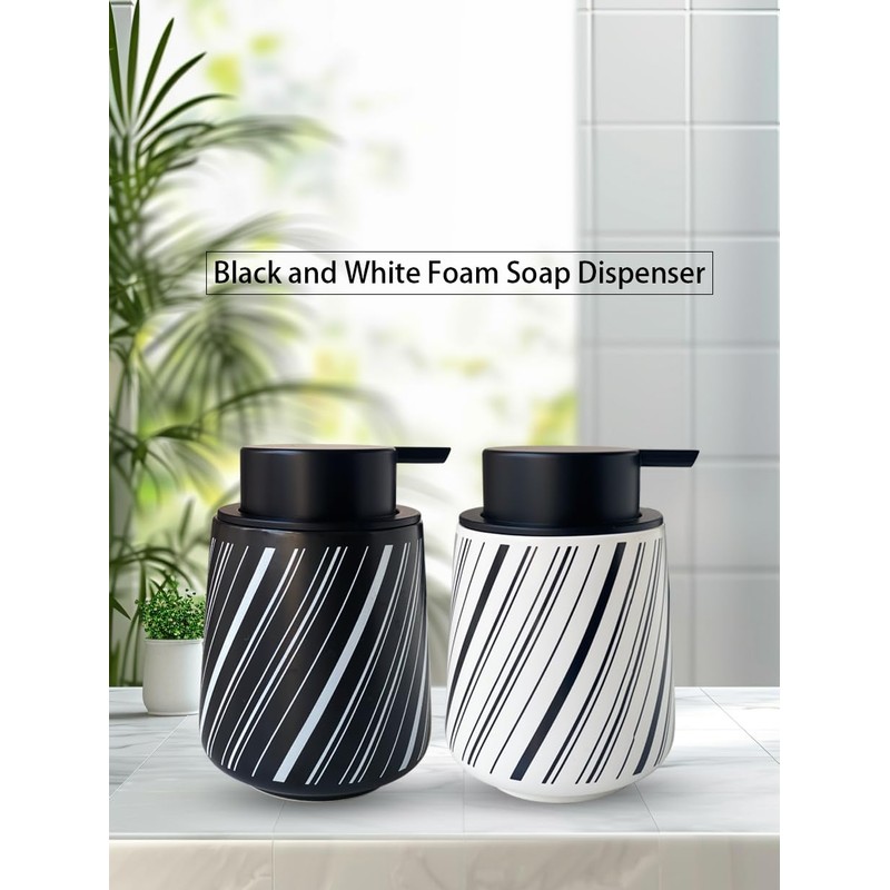 Chic Soap Dispenser Bathroom Ceramic Hand Foam Soap Dispenser for