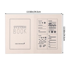 Lyreh 3pcs DIY Stitch Book, Faux Burlap Material DIY Fabric Embroidery Stitch Books for Embroidery Sewing Beginner Praticing Not Include Needle and Thread