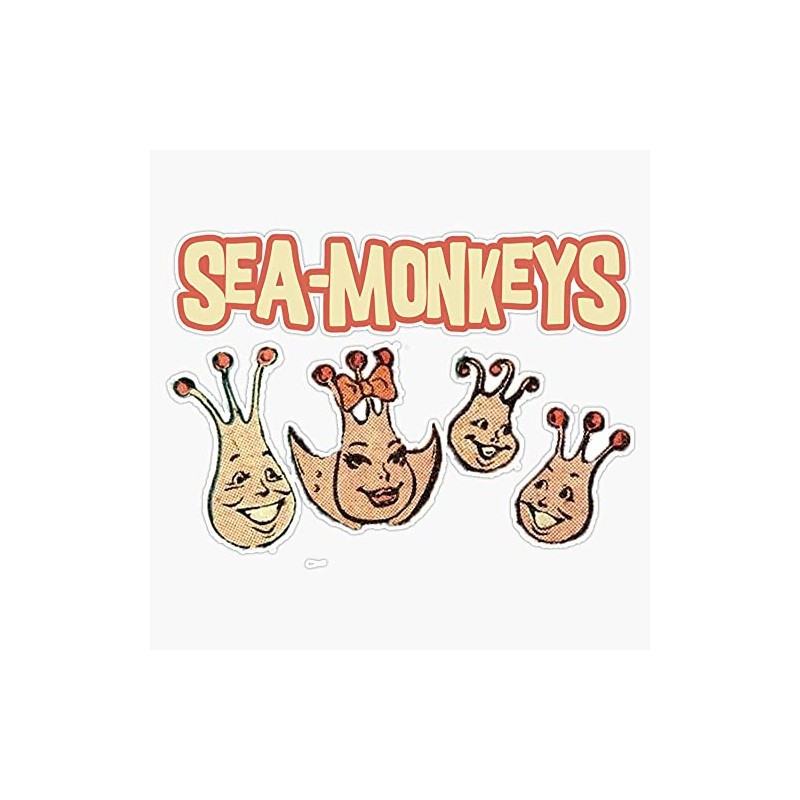 Sea-Monkeys Bumper Sticker Window Vinyl Decal 5"