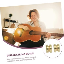 FAVOMOTO 30piezas Cuentas Para Cuerdas De Guitarra Beads De Zincado Para Guitarras Acústicas Accesorios Musicales Para Reemplazo y Personalización