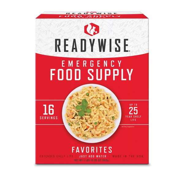 ReadyWise Emergency Survival Freeze-Dried Food Favorites Sample Pack, Ready-to-Eat Prepared Meals, Just Add Water