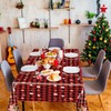POPOYU Pack of 2 Christmas Tablecloths, 137 x 274 cm,