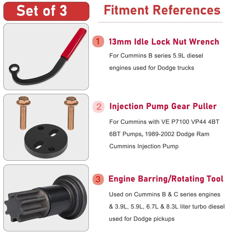 13mm Injection Pump Idle Lock Nut Wrench & Engine Barring
