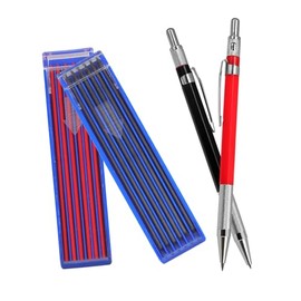 COHEALI Portaminas De 2.0 Mm Para Carpintería Con Recargas Negras Y Rojas Juego De Lápices Mecánicos Para Ingeniería Y Trabajo En Madera Y Metal Compacto Y Portátil