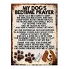 MY DOG'S BEDTIME PRAYER RETRO STYLE METAL TIN SIGN/PLAQUE DOG