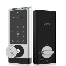 DEVO G1 Video Smart Lock with Camera & Doorbell, 6-in-1 Keyless Entry Door Lock with Fingerprint, App Remote, Auto Locks, Built-in Wi-Fi Smart Deadbolt for Front Door, IP65 Waterproof, Easy Install