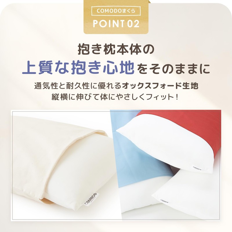 COMODO Non-See Through Thick Fabric Body Pillow Cover (Made in