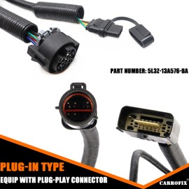 CARROFIX OE 5L3Z13A576BA Wiring Assembly - Trailer Brake Control Harness 7 Pin Connector for Ford F-150, Lincoln Mark LT