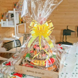 Pull Bows for Gift Wrapping, Iridescent Gold Gift Bows for Presents, Large Pull Bows for Gift Baskets, Christmas, Birthdays, Parties, Christmas, and Everyday(6 inches, 10PCS)