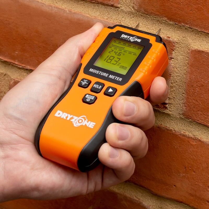 Dryzone Moisture Meter Detector – Damp Meter for Wood, Masonry