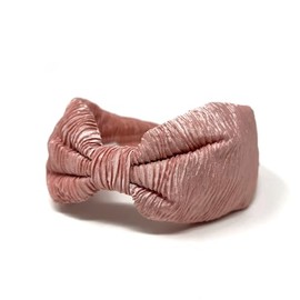 ACCESSORY TO LOVE Women's Hint of Glimmer Satin Headband, Handmade, Pink