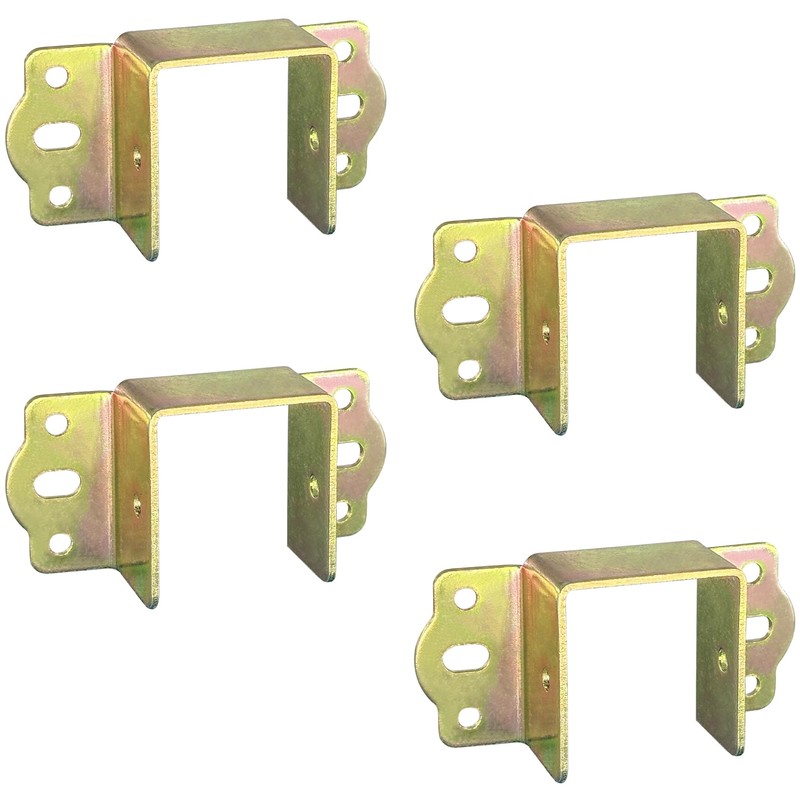 4 PCS Heavy Duty Bed Rail Metal Brackets Support Hinges