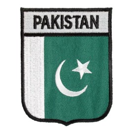 PatchStop - World's Largest Patch Store Pakistan Flag Shield Patch, Asian Country Flag Patches