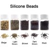 500Pcs Silicone Micro Link Rings 5mm Lined Beads for Hair