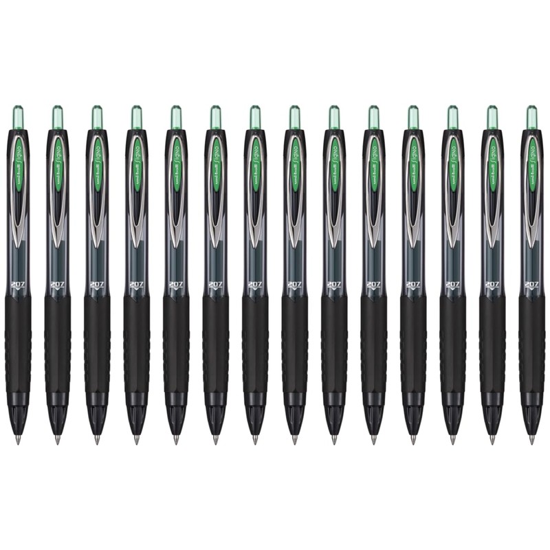 Uni-Ball Signo UMN-207E Green Gel Ink 0.7mm Box of 12