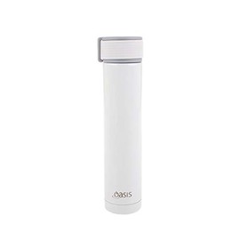 Oasis Skinny Mini Stainless Steel Double Wall Insulated Drink Bottle 250ml White