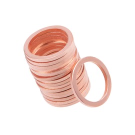 Partuto 20 Pcs M14 x 18mm x 1.5mm Copper Flat Washer Sealing Ring for Screw Bolt Nut Replacement