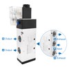 Baomain 4 Space Pneumatic Solenoid Valve DC12V PT1/2 5 Way
