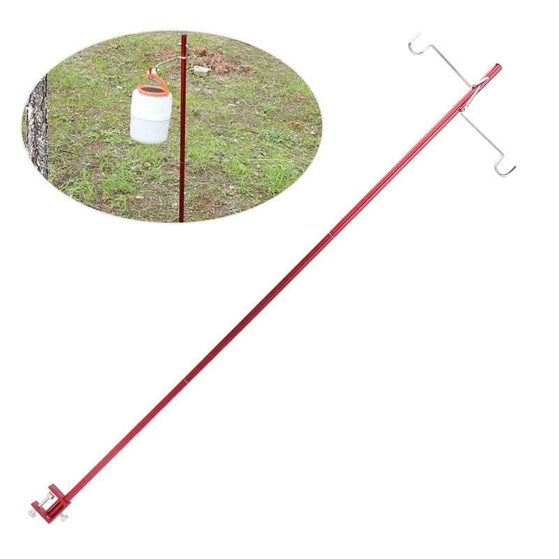 Folding Lamp Pole Aluminum Alloy Multi Function Camping Lantern Stand