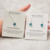 Philip Jones December (Blue Topaz) Birthstone Necklace & Drop Earrings